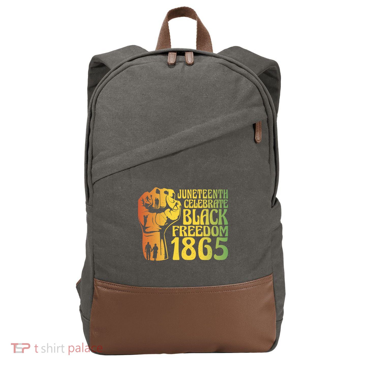 Juneteenth Black Freedom Day 1865 Cotton Canvas Backpack