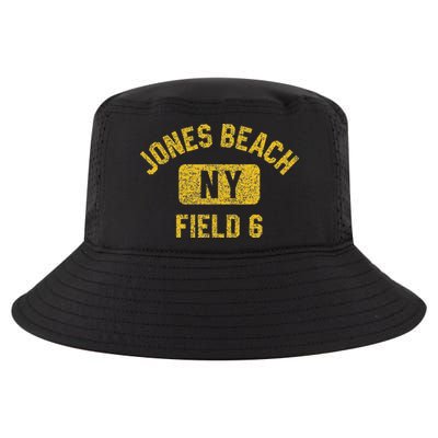 Jones Beach Field 6 Ny Gym Style Distressed Amber Print Cool Comfort Performance Bucket Hat