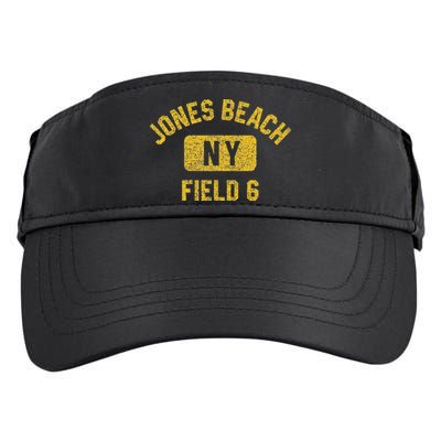 Jones Beach Field 6 Ny Gym Style Distressed Amber Print Adult Drive Performance Visor