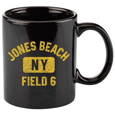 Jones Beach Field 6 Ny Gym Style Distressed Amber Print 11oz C Handle Ceramic Mug