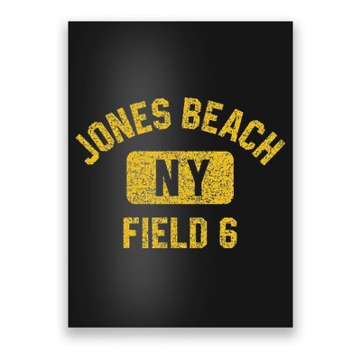 Jones Beach Field 6 Ny Gym Style Distressed Amber Print Poster