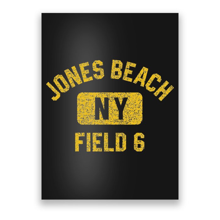 Jones Beach Field 6 Ny Gym Style Distressed Amber Print Poster