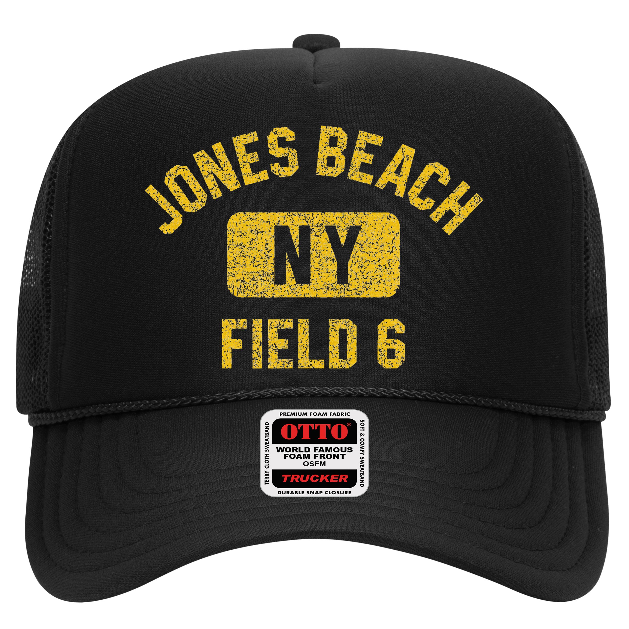 Jones Beach Field 6 Ny Gym Style Distressed Amber Print Hat