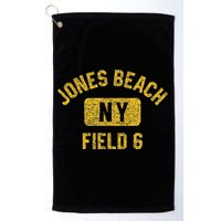 Jones Beach Field 6 Ny Gym Style Distressed Amber Print Golf Towel