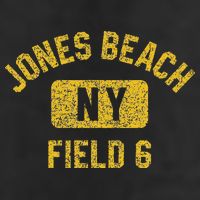 Jones Beach Field 6 Ny Gym Style Distressed Amber Print Golf Towel