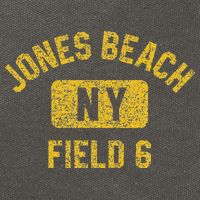 Jones Beach Field 6 Ny Gym Style Distressed Amber Print Cotton Canvas Backpack