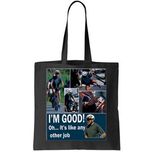 Joe Biden Falling Off Bicycle Biden Bike Meme Tote Bag