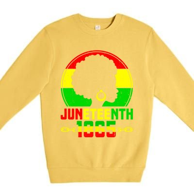 Juneteenth Black Freedom 1865 Black History Month Pride Great Gift Premium Crewneck Sweatshirt