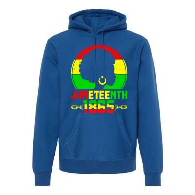 Juneteenth Black Freedom 1865 Black History Month Pride Great Gift Premium Hoodie