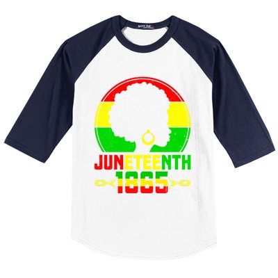 Juneteenth Black Freedom 1865 Black History Month Pride Great Gift Baseball Sleeve Shirt