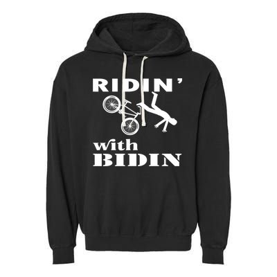 Joe Biden Falling, Funny Riding With Biden Garment-Dyed Fleece Hoodie