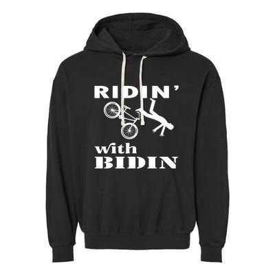 Joe Biden Falling, Funny Riding With Biden Garment-Dyed Fleece Hoodie