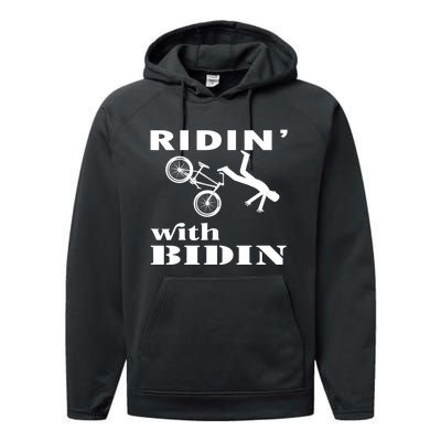 Joe Biden Falling, Funny Riding With Biden Performance Fleece Hoodie