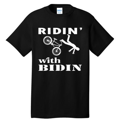 Joe Biden Falling, Funny Riding With Biden Tall T-Shirt