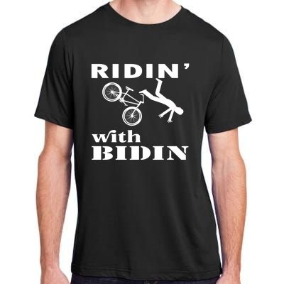 Joe Biden Falling, Funny Riding With Biden Adult ChromaSoft Performance T-Shirt