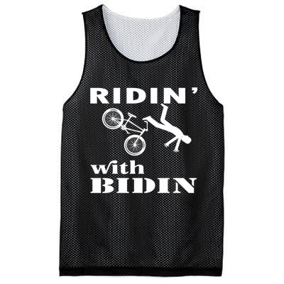 Joe Biden Falling, Funny Riding With Biden Mesh Reversible Basketball Jersey Tank