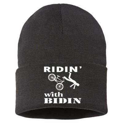 Joe Biden Falling, Funny Riding With Biden Sustainable Knit Beanie
