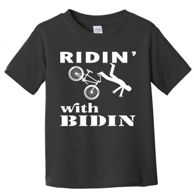 Joe Biden Falling, Funny Riding With Biden Toddler T-Shirt