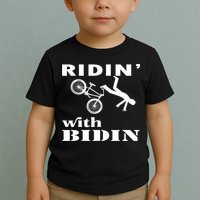 Joe Biden Falling, Funny Riding With Biden Toddler T-Shirt