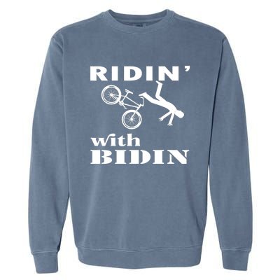 Joe Biden Falling, Funny Riding With Biden Garment-Dyed Sweatshirt