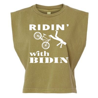 Joe Biden Falling, Funny Riding With Biden Garment-Dyed Women's Muscle Tee