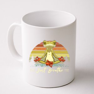 Just Breathe Funny Frog Yoga Meditation Great Gift Coffee Mug