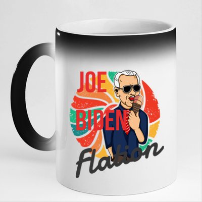 Joe Biden Flation Funny Ice Cream Anti Biden 11oz Black Color Changing Mug