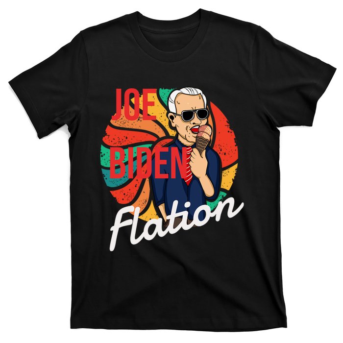 Joe Biden Flation Funny Ice Cream Anti Biden T-Shirt