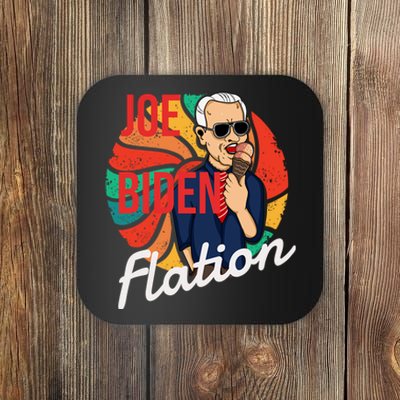 Joe Biden Flation Funny Ice Cream Anti Biden Coaster