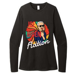 Joe Biden Flation Funny Ice Cream Anti Biden Womens CVC Long Sleeve Shirt