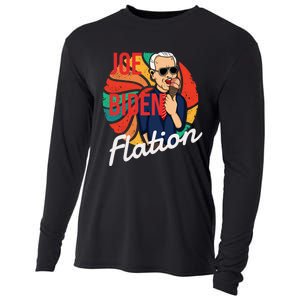 Joe Biden Flation Funny Ice Cream Anti Biden Cooling Performance Long Sleeve Crew