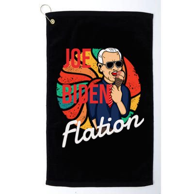 Joe Biden Flation Funny Ice Cream Anti Biden Platinum Collection Golf Towel