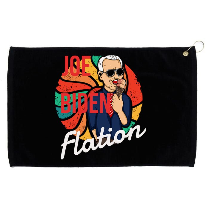 Joe Biden Flation Funny Ice Cream Anti Biden Grommeted Golf Towel