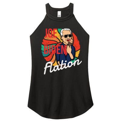 Joe Biden Flation Funny Ice Cream Anti Biden Women’s Perfect Tri Rocker Tank