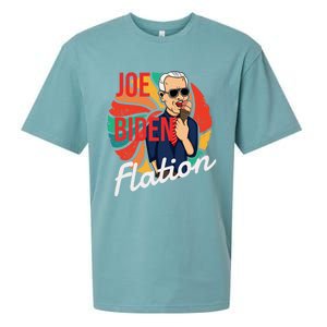 Joe Biden Flation Funny Ice Cream Anti Biden Sueded Cloud Jersey T-Shirt