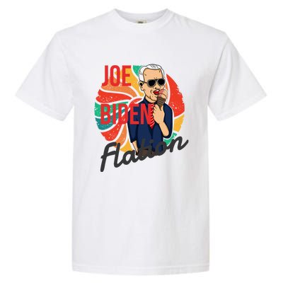 Joe Biden Flation Funny Ice Cream Anti Biden Garment-Dyed Heavyweight T-Shirt