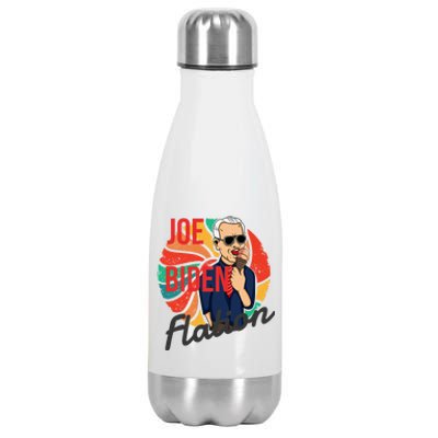 Joe Biden Flation Funny Ice Cream Anti Biden Stainless Steel Insulated Water Bottle