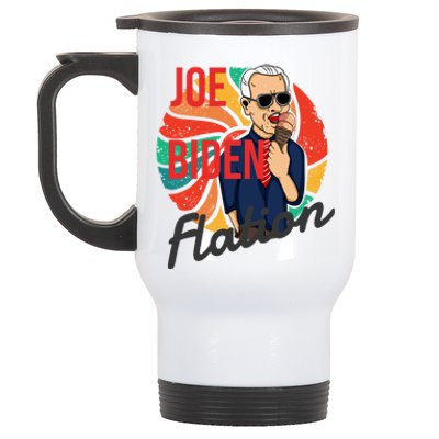 Joe Biden Flation Funny Ice Cream Anti Biden Stainless Steel Travel Mug