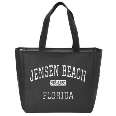 Jensen Beach Florida Fl Vintage Zip Tote Bag