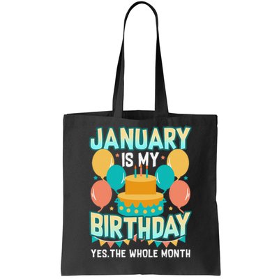 January Birthday Funny January is my Birthday Tote Bag