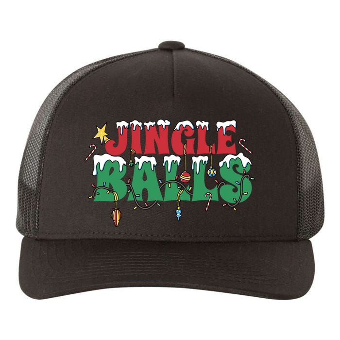 Jingle Balls Funny Christmas Holiday Yupoong Adult 5-Panel Trucker Hat