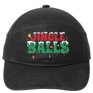 Jingle Balls Funny Christmas Holiday 7-Panel Snapback Hat