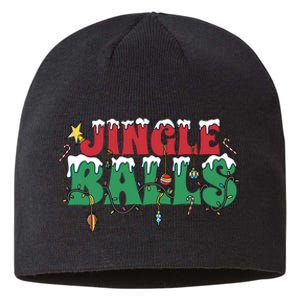 Jingle Balls Funny Christmas Holiday Sustainable Beanie