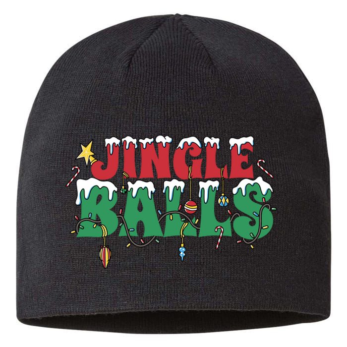 Jingle Balls Funny Christmas Holiday Sustainable Beanie