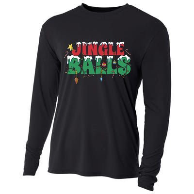 Jingle Balls Funny Christmas Holiday Cooling Performance Long Sleeve Crew