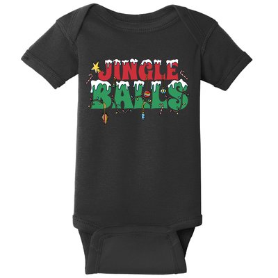 Jingle Balls Funny Christmas Holiday Baby Bodysuit