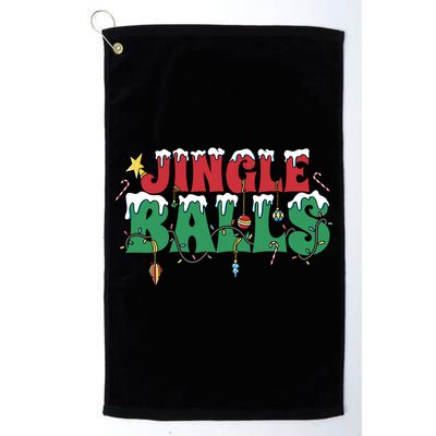 Jingle Balls Funny Christmas Holiday Golf Towel