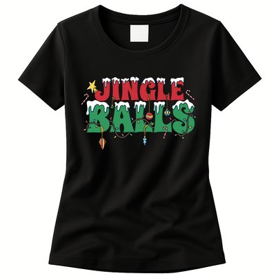 Jingle Balls Funny Christmas Holiday Womens T-Shirt