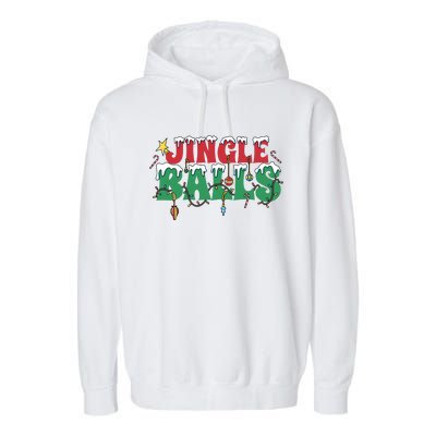 Jingle Balls Funny Christmas Holiday Garment-Dyed Fleece Hoodie