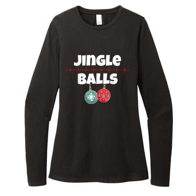 Jingle Balls Funny Matching Couple Chestnuts Womens CVC Long Sleeve Shirt